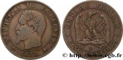 Cinq centimes Napoléon III, tête nue 1855 Lyon F.116/23