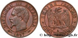 Cinq centimes Napoléon III, tête nue 1857 Paris F.116/37