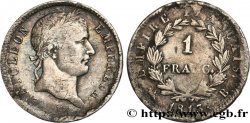 1 franc Napoléon Ier tête laurée, Empire français 1813 Rouen F.205/59
