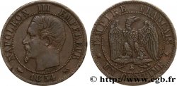 Un centime Napoléon III, tête nue 1854 Rouen F.102/10 XF 