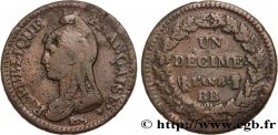 Un décime Dupré, grand module 1800 Strasbourg F.129/62