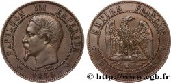 Dix centimes Napoléon III, tête nue 1855 Lille F.133/33