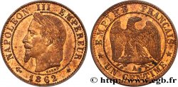 Un centime Napoléon III, tête laurée 1862 Paris F.103/4