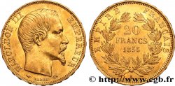 20 francs or Napoléon III, tête nue 1855 Paris F.531/4
