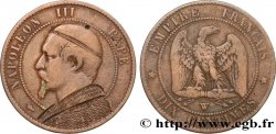 Dix centimes Napoléon III, tête nue, satirique en Religieux n.d. Lille F.133/-