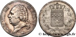 5 francs Louis XVIII, tête nue 1819 Rouen F.309/41