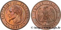 Dix centimes Napoléon III, tête laurée 1865 Paris F.134/16