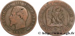 Cinq centimes Napoléon III, tête nue 1857 Lyon F.116/40