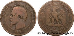 Dix centimes Napoléon III, tête nue 1855 Strasbourg F.133/23 var.