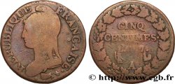 Cinq centimes Dupré, grand module 1799 Paris F.115/44