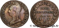 Cinq centimes Dupré, grand module 1799 Lille F.115/73