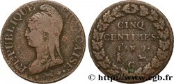 Cinq centimes Dupré, grand module 1801 Genève F.115/158 TB30 