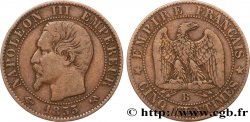 Cinq centimes Napoléon III, tête nue 1855 Rouen F.116/19