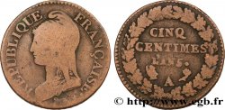 Cinq centimes Dupré, grand module 1797 Paris F.115/1