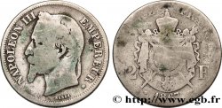 2 francs Napoléon III, tête laurée 1867 Strasbourg F.263/6