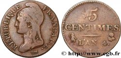 5 centimes Dupré, petit module 1796 Limoges F.113/2