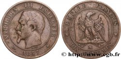 Dix centimes Napoléon III, tête nue 1857 Marseille F.133/45
