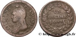 Un décime Dupré, grand module 1799 Lyon F.129/40