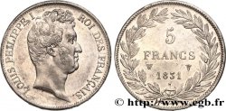 5 francs type Tiolier avec le I, tranche en creux 1831 Lille F.315/27