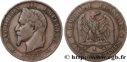 Cinq centimes Napoléon III, tête laurée 1861 Bordeaux F.117/6 TB20 