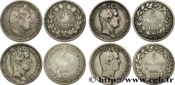 Lot de quatre pièces de 5 francs Louis-Philippe n.d. s.l. F.315/18