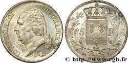 5 francs Louis XVIII, tête nue 1823 Bayonne F.309/81