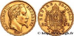 20 francs or Napoléon III, tête laurée 1867 Strasbourg F.532/16