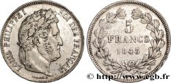 5 francs IIe type Domard 1843 Lille F.324/104