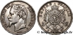 5 francs Napoléon III, tête laurée 1869 Paris F.331/14