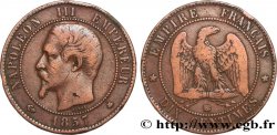 Dix centimes Napoléon III, tête nue 1857 Strasbourg F.133/43