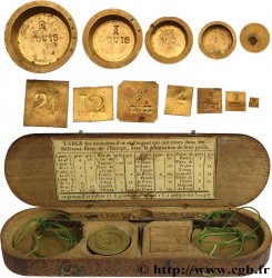 Boîte avec trébuchet et poids n.d.   XF 