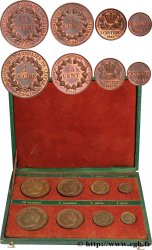Boîte contenant huit essais, refonte des monnaies de cuivre n.d.  VG.2915 a