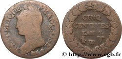 Cinq centimes Dupré, grand module 1799 Lille F.115/73