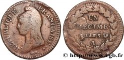 Un décime Dupré, grand module 1799 Paris F.129/24