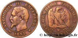 Cinq centimes Napoléon III, tête nue 1853 Marseille F.116/6