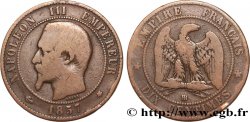 Dix centimes Napoléon III, tête nue 1857 Strasbourg F.133/43