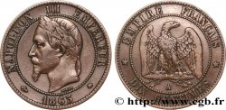 Dix centimes Napoléon III, tête laurée 1863 Paris F.134/10