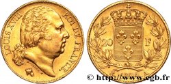 20 francs or Louis XVIII, tête nue 1824 Paris F.519/31 AU55 