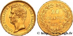 20 francs or Louis-Philippe, Tiolier, tranche inscrite en relief 1831 Paris F.525/2 AU52 