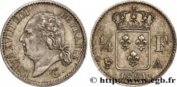 1/4 franc Louis XVIII 1821 Paris F.163/20