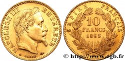 10 francs or Napoléon III, tête laurée, type définitif à grand 10 1863 Strasbourg F.507A/4 SPL55 