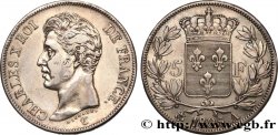 5 francs Charles X, 1er type, A inachevé 1825 Paris F.310/3