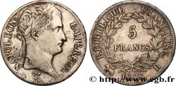 5 francs Napoléon empereur, République française 1808 Rouen F.306/3 VF 