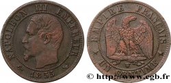 Un centime Napoléon III, tête nue 1855 Lille F.102/25