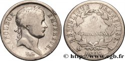 2 francs Napoléon Ier tête laurée, République française 1808 Paris F.254/4