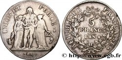 5 francs Union et Force, Union serré, avec glands intérieurs et gland extérieur 1796 Paris F.288/1