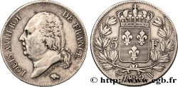 5 francs Louis XVIII, tête nue 1822 Lille F.309/75