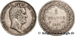 5 francs type Tiolier avec le I, tranche en relief 1831 Rouen F.316/3