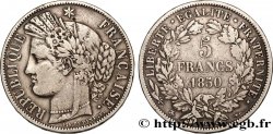5 francs Cérès, IIe République 1850 Strasbourg F.327/5