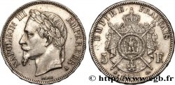 5 francs Napoléon III, tête laurée 1867 Paris F.331/10